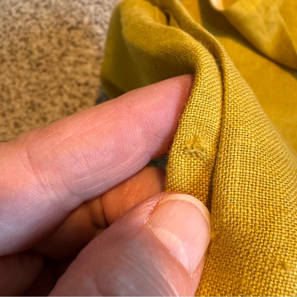 Maker & Mineral Mustard Yellow Linen Jumper- S - Picture 8 of 8
